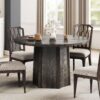 DWVO 47" Round Dining Table for 4-6 People Farmhouse Industr...