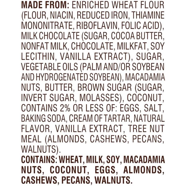 Pepperidge Farm Sausalito Crispy Milk Chocolate Macadamia Nu...