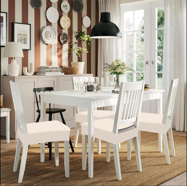 Smiry Stretch Jacquard Seat Covers for Dining Room Chairs Se...