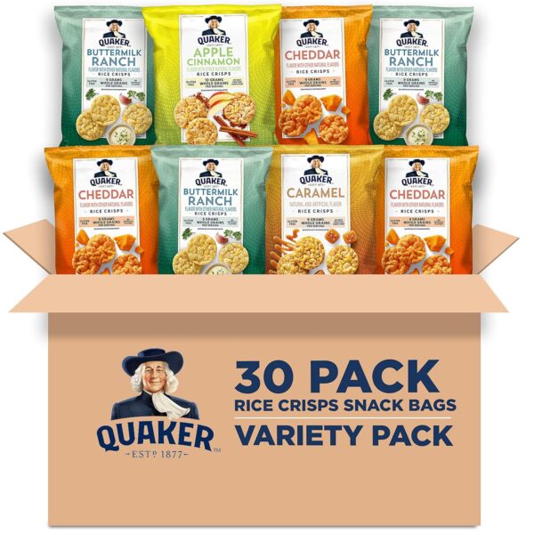 Quaker Rice Crisps, Gluten Free, 4 Flavor Sweet and Savory V...