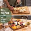Acacia Wood Cutting Board and Chopping Board with Handle for...