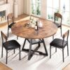 Round Dining Table Set for 4, Kitchen Table and Chairs for 4...
