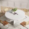 Tribesigns Round Dining Table Wood Kitchen Table for Dining ...
