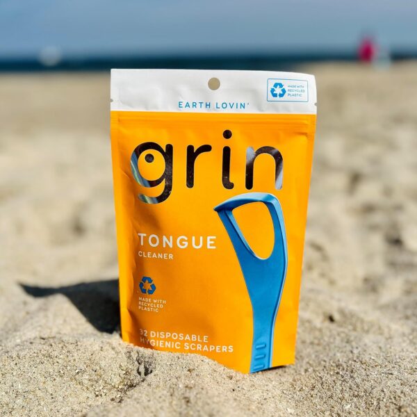 GRIN Tongue Cleaner, 32 Count, Disposable Tongue Cleaner, Hy...