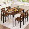 DKLGG Dining Room Table Set for 4 Farmhouse 5 Piece Dining T...