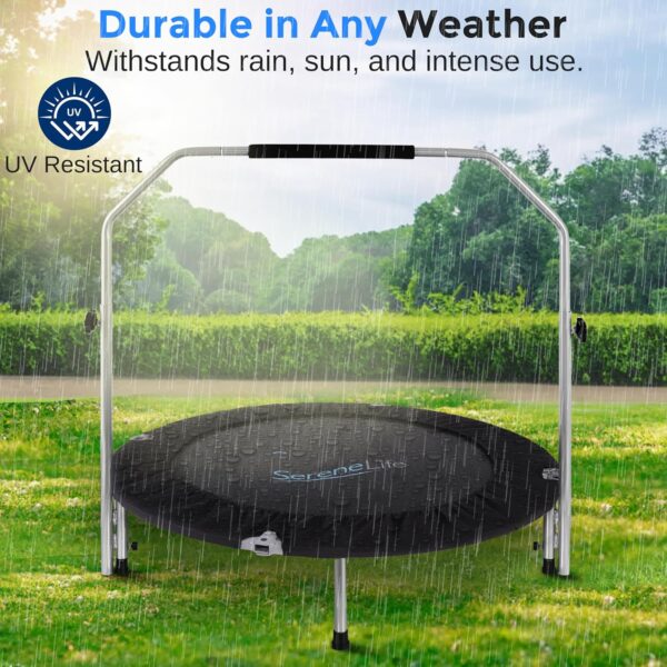 SereneLife 36/40" Foldable Mini Trampoline - Compact Fitness...