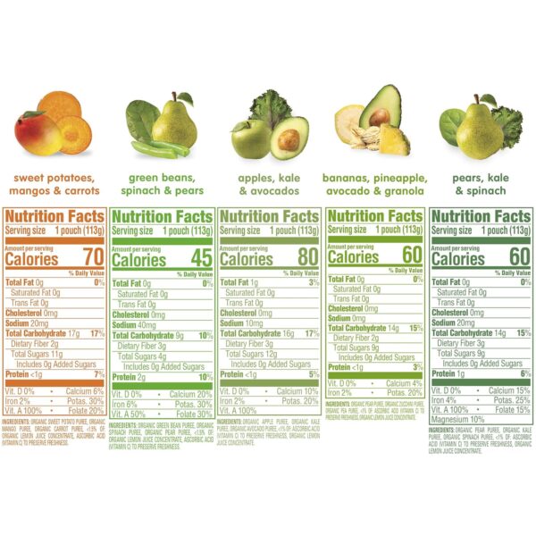 Happy Baby Organics Stage 2 Baby Food Pouches, Gluten Free, ...