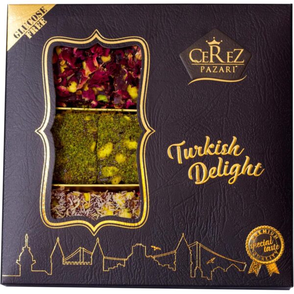 Cerez Pazari Turkish Delight Pistachio with Fantastic Rose &...
