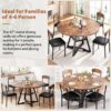Round Dining Table Set for 4, Kitchen Table and Chairs for 4...