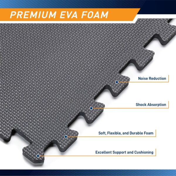 Marcy EVA Foam Interlocking Flooring Mat High Density Non-Sl...