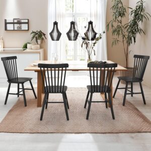 LUE BONA Dining Chairs Set of 4, Windsor Dining Chair, Spind...
