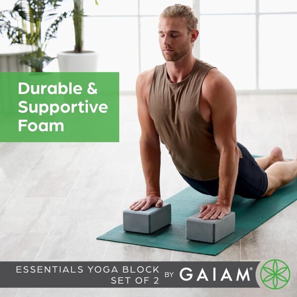 Gaiam Yoga Block - Supportive Latex-Free Eva Foam - Soft Non...