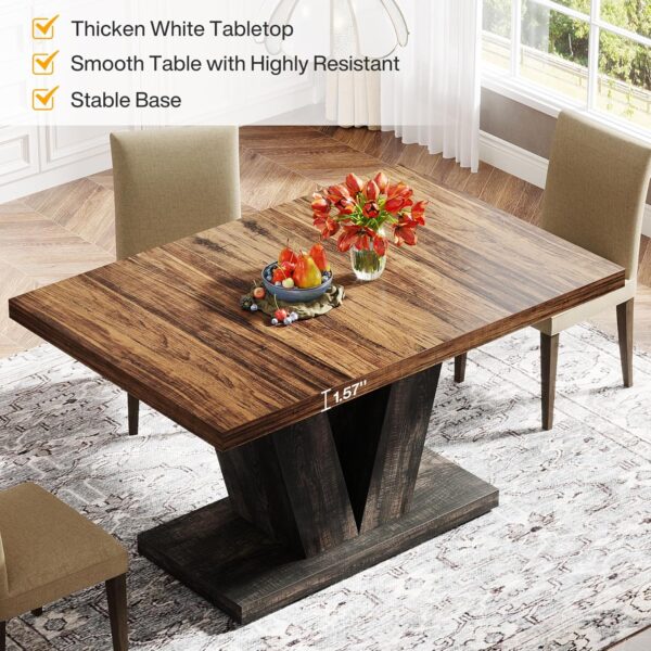 Tribesigns 47-Inch Dining Table for 4, Black Kitchen Dinner ...