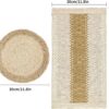 Handmade Boho Placemats Set of 6 - Natural Cotton Burlap and...