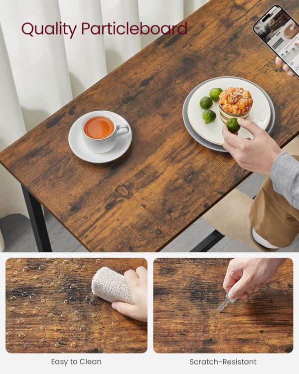 VASAGLE Bar Table, Narrow Long Kitchen Dining Table, Sturdy ...