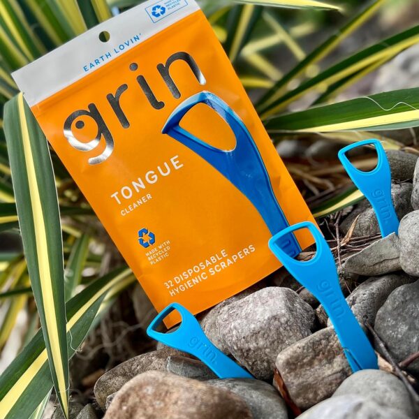 GRIN Tongue Cleaner, 32 Count, Disposable Tongue Cleaner, Hy...