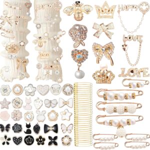 Rozecollin Shoe Charms for Sambas Socks Safety Pin Brooch,72...
