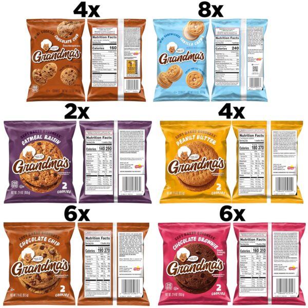 Grandma's Cookies, Variety Pack, (Pack of 30)