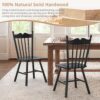 LUE BONA Black Dining Chairs Set of 4, Windsor Wooden Dining...