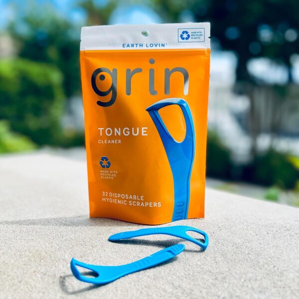 GRIN Tongue Cleaner, 32 Count, Disposable Tongue Cleaner, Hy...