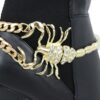 TFJ Women Boot Bracelet Western Fashion Jewelry Gold Metal C...