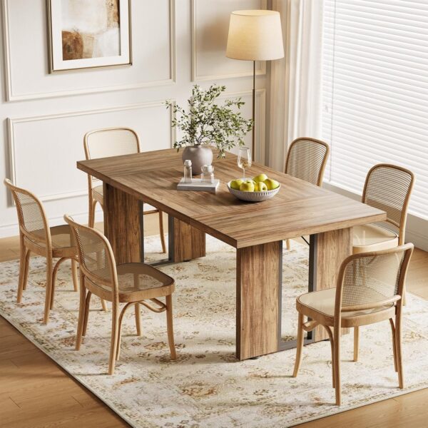 LITTLE TREE 71-Inch Dining Table, Rectangular Wooden Kitchen...