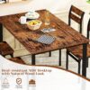 DKLGG Dining Room Table Set for 4 Farmhouse 5 Piece Dining T...
