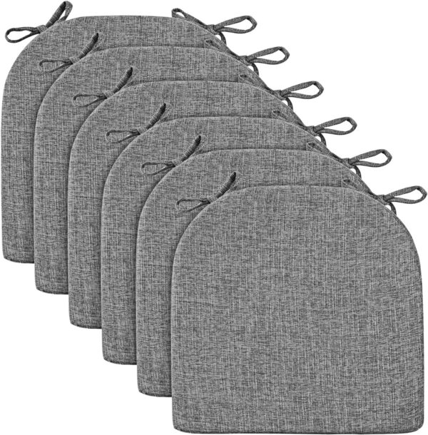 Chair Cushions for Dining Chairs 6 Pack - Kitchen Chair Cush...