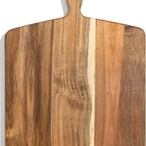 Acacia Wood Cutting Board and Chopping Board with Handle for...