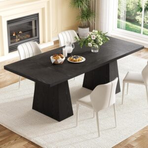 LITTLE TREE Dining Table for 6 People, Wooden Table, Rectang...