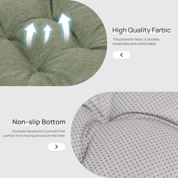 Love's cabin Memory Foam Chair Cushions Set of 4, Outdoor/In...