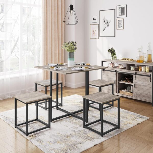 Yaheetech Dining Table Set for 4 Industrial Kitchen Table wi...