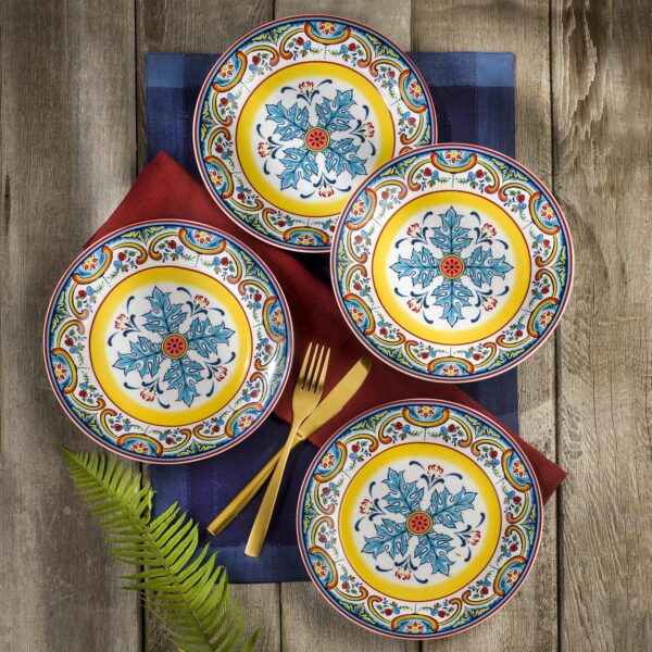 Euro Ceramica Zanzibar Collection 16 Piece Dinnerware Set Ki...