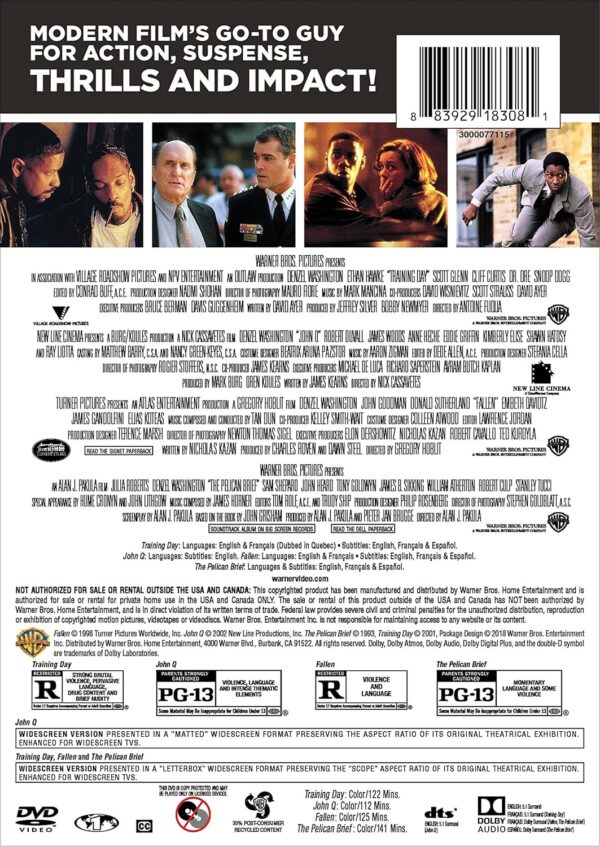 4 Film Favorites: Denzel Washington (Fallen, John Q, The Pel...