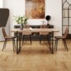 Dining Table Set for 4, Modern 55'' Wood Dinette Table Set f...